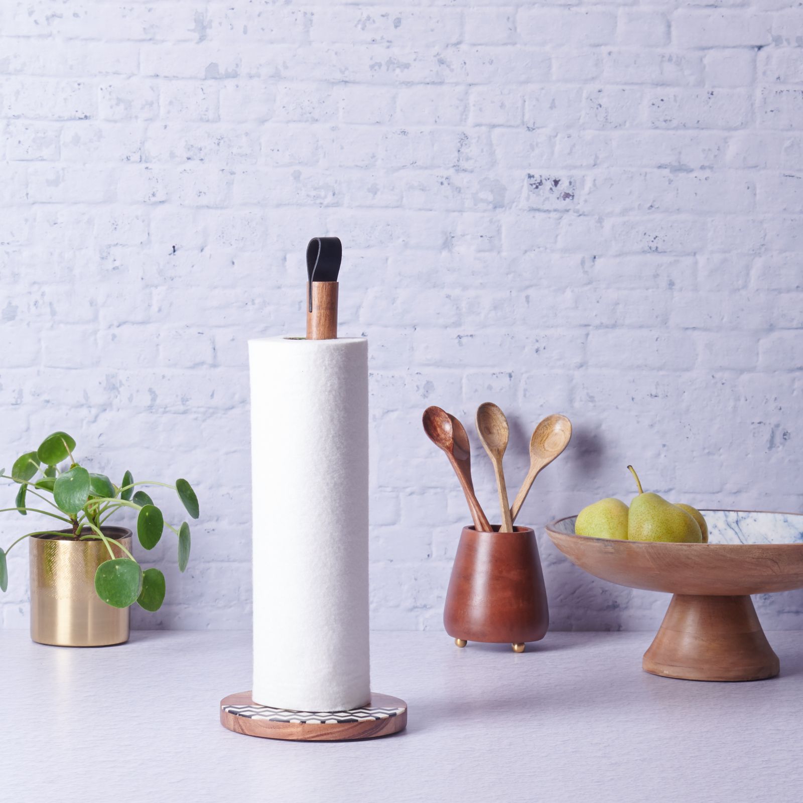 Paper Towel Holder Black – Folkulture India