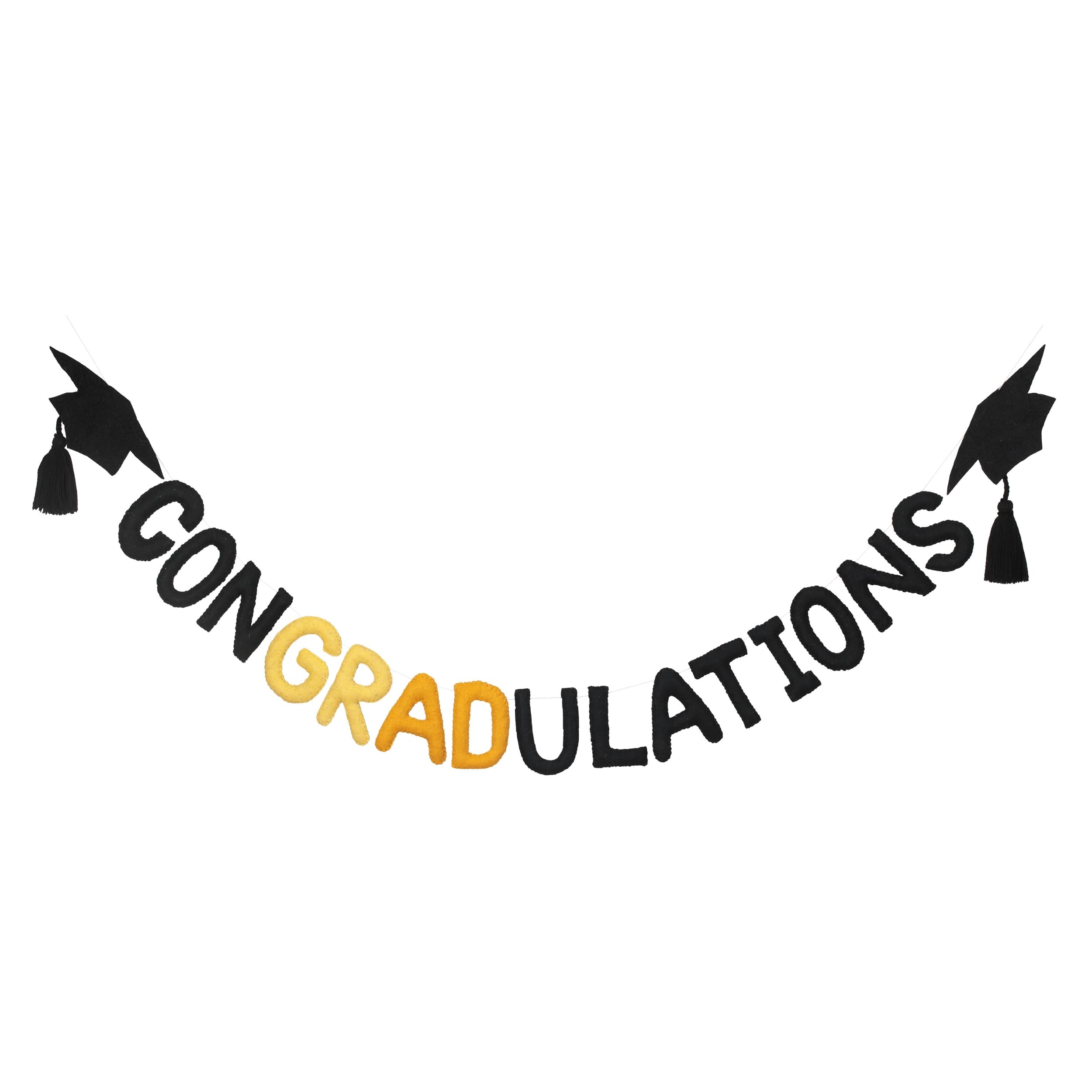 Folkulture 72" Kids Felt Garlands - Congradulations