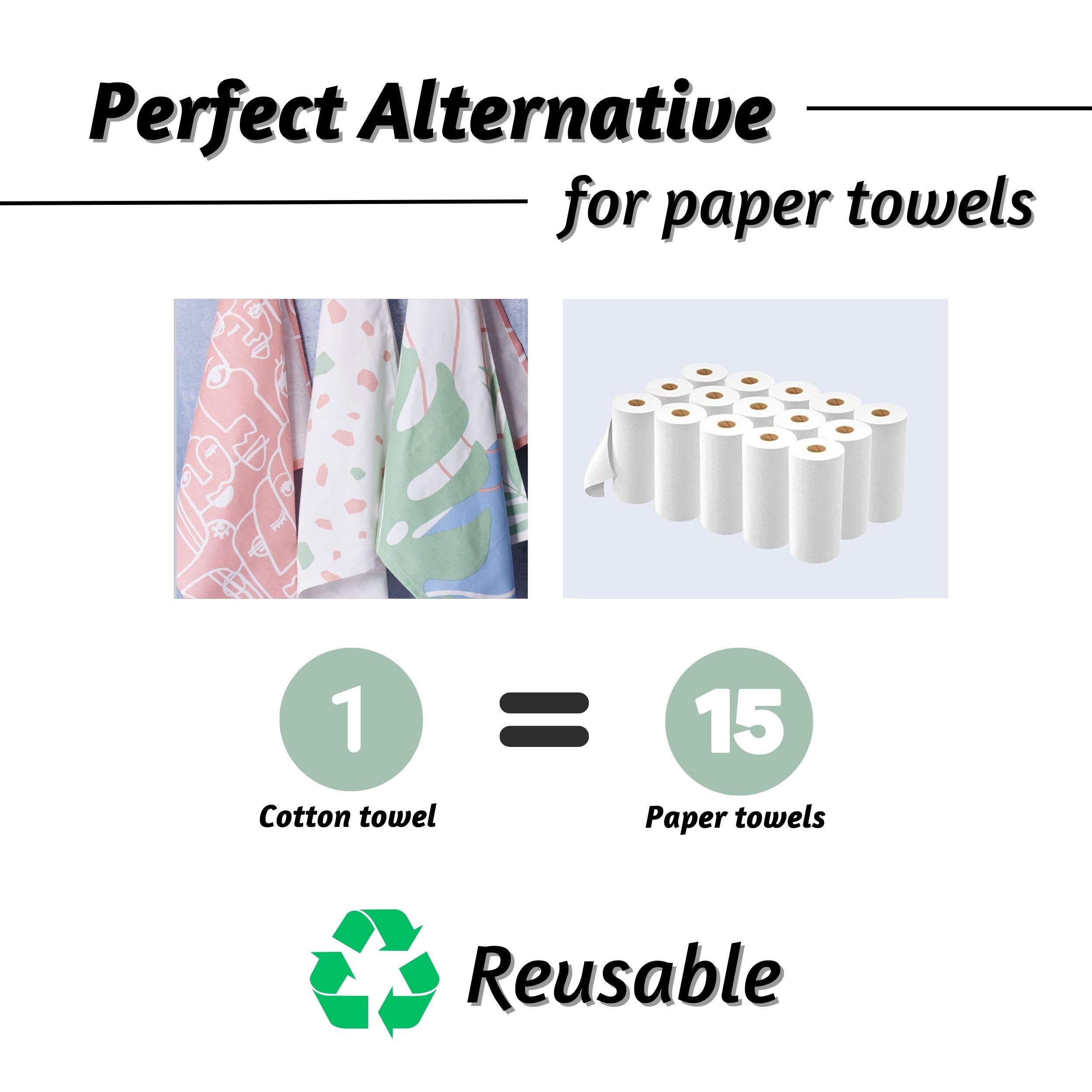 Folkulture 20" x 26" Abstract Faces Kitchen Towel