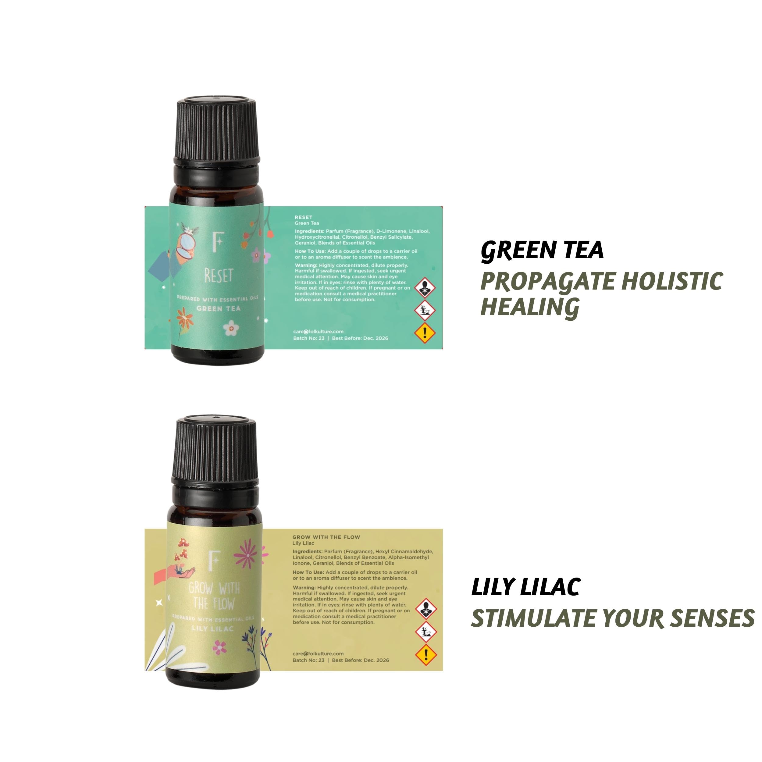 Folkulture Set of 6, 10ml Made With Essential Oils Self Love