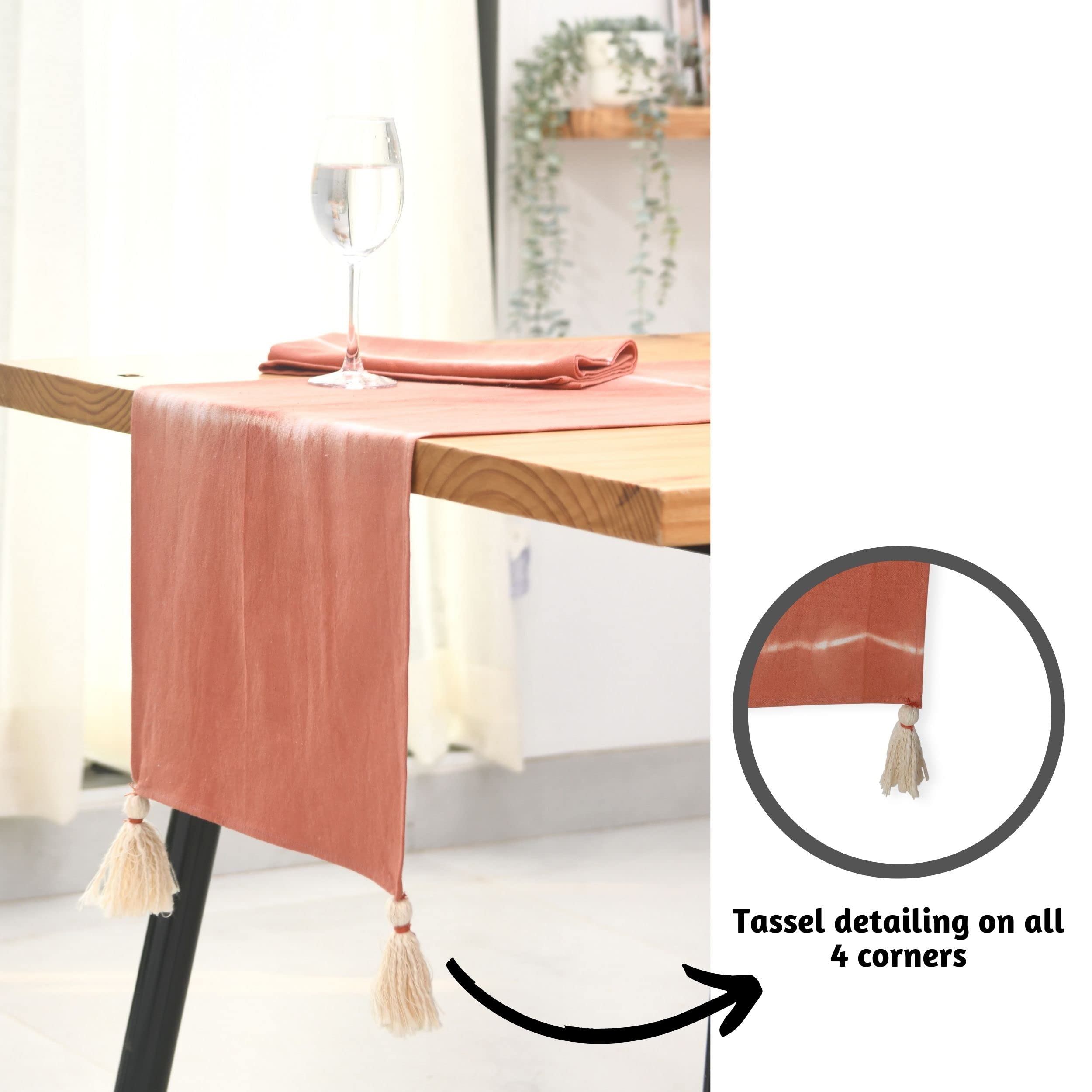 Folkulture Indie Stripe Rust Table Runner 14" x 108"