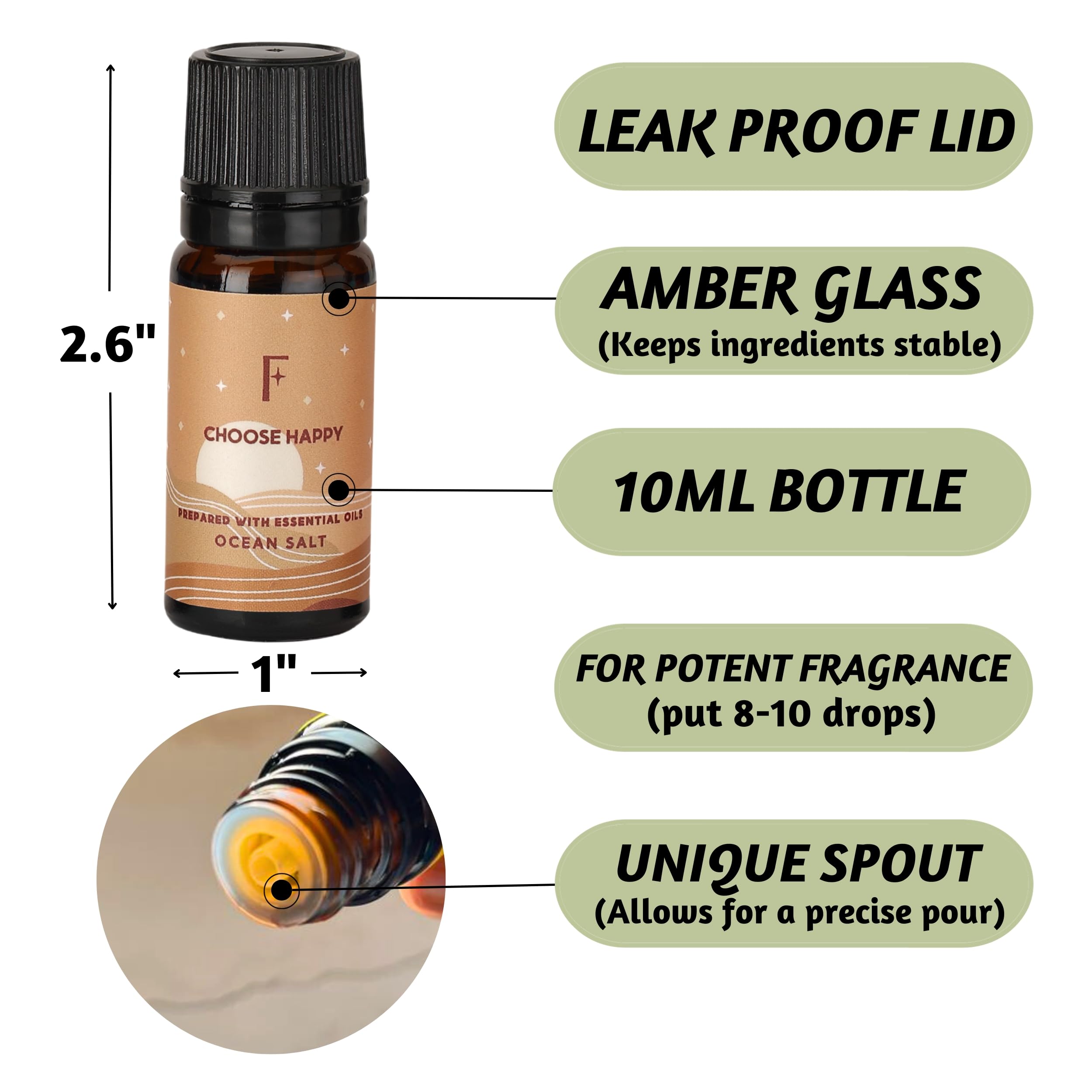 Folkulture Set of 6, 10ml Prepared With Essential Oils Fresh Start