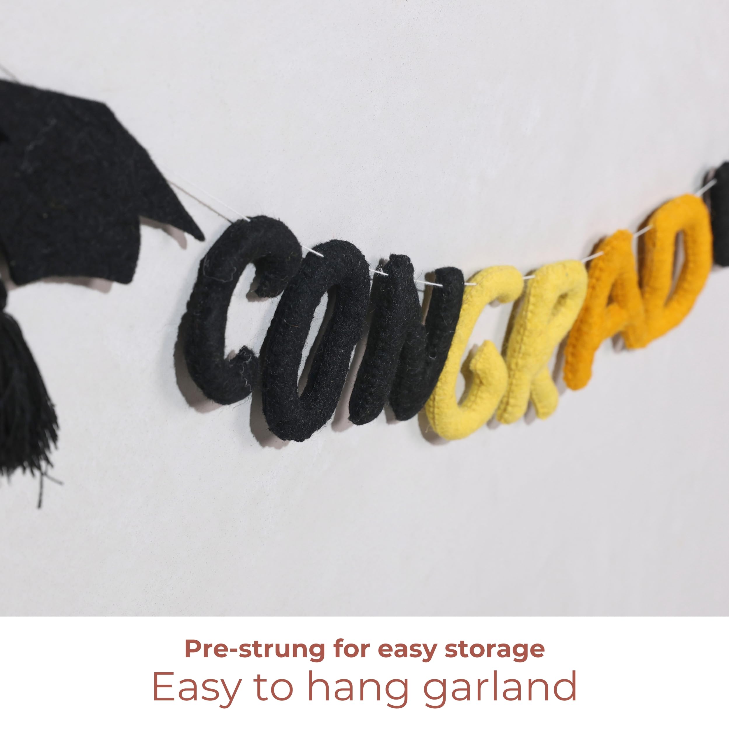 Folkulture 72" Kids Felt Garlands - Congradulations