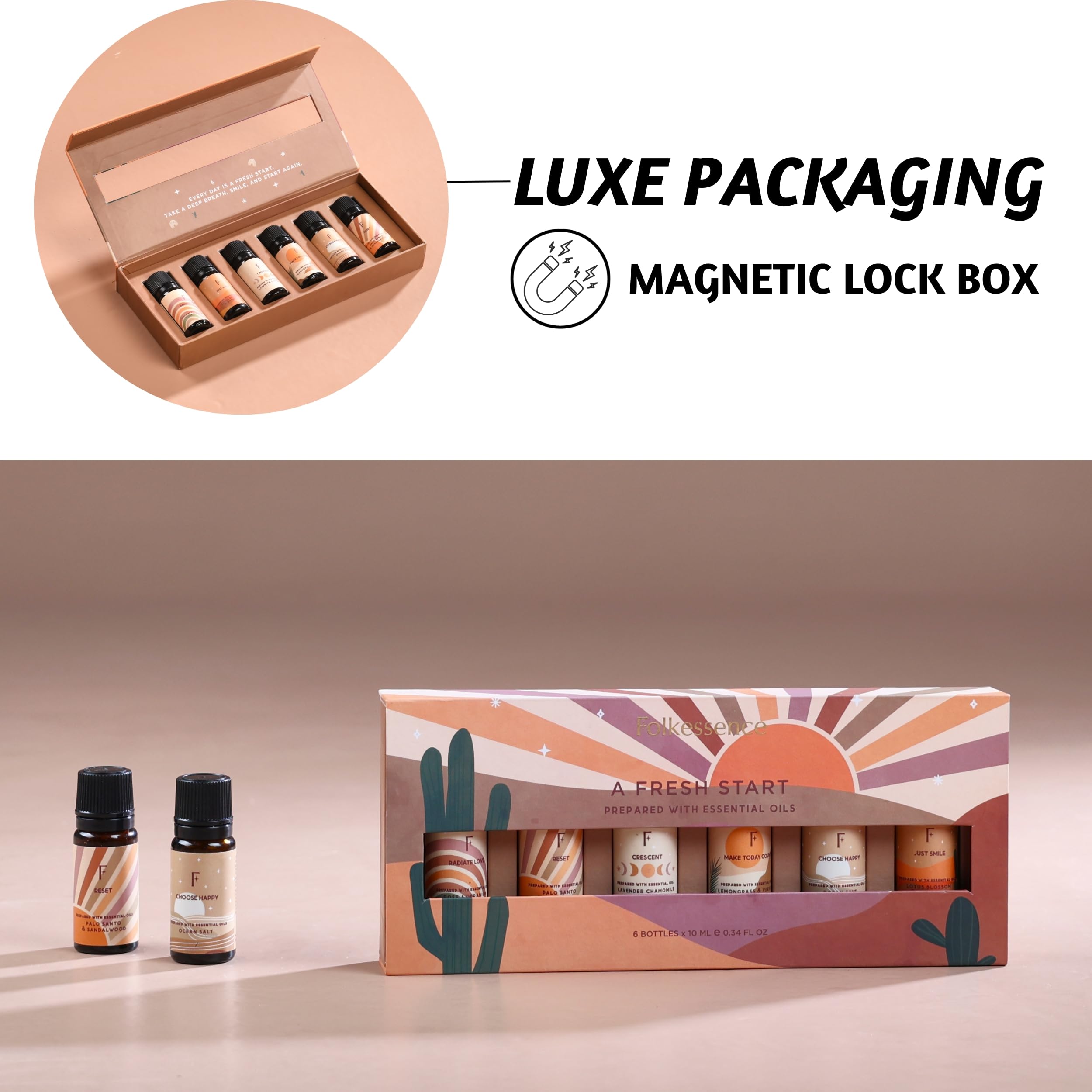 Folkulture Set of 6, 10ml Prepared With Essential Oils Fresh Start