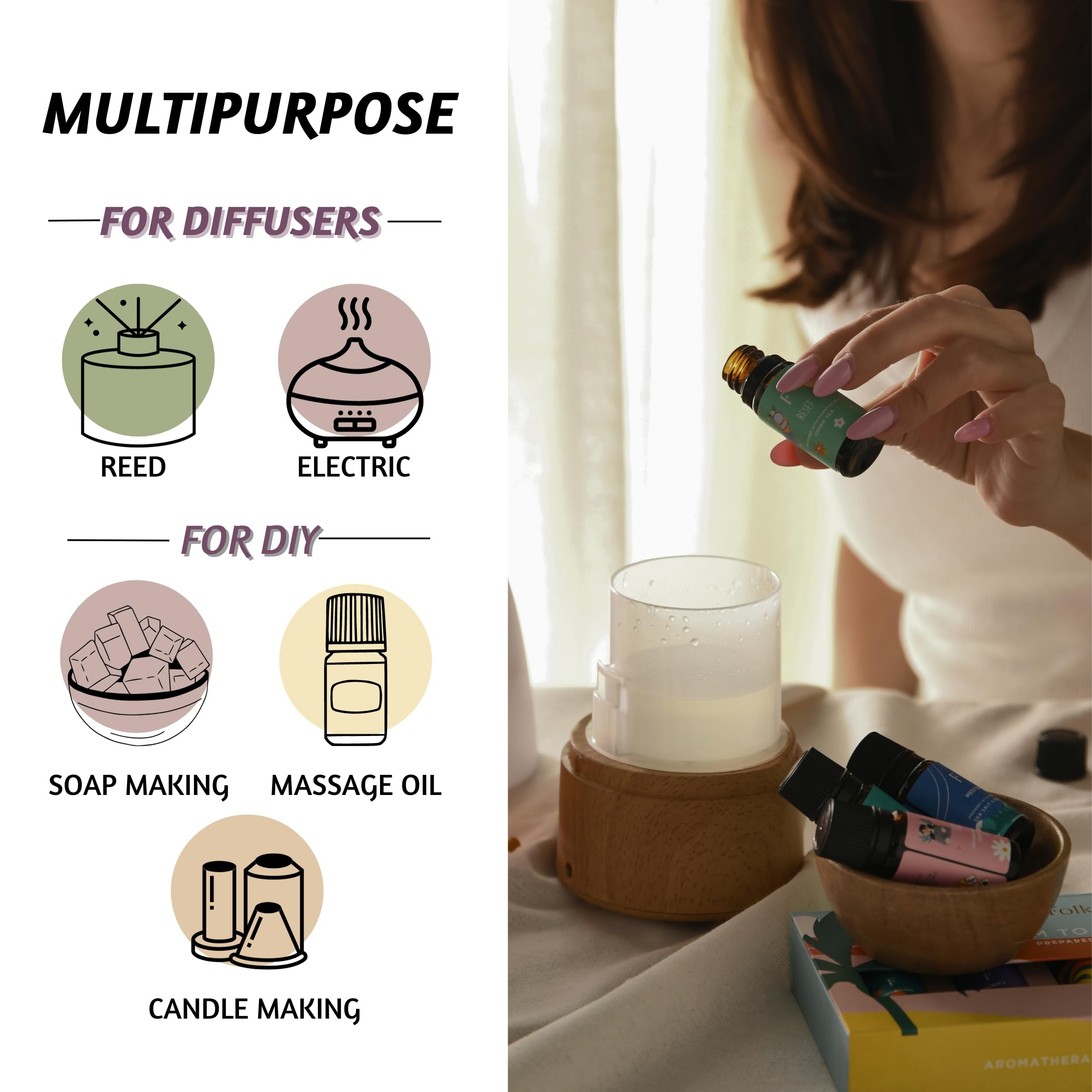 Folkulture Set of 6, 10ml Prepared With Essential Oils Fresh Start