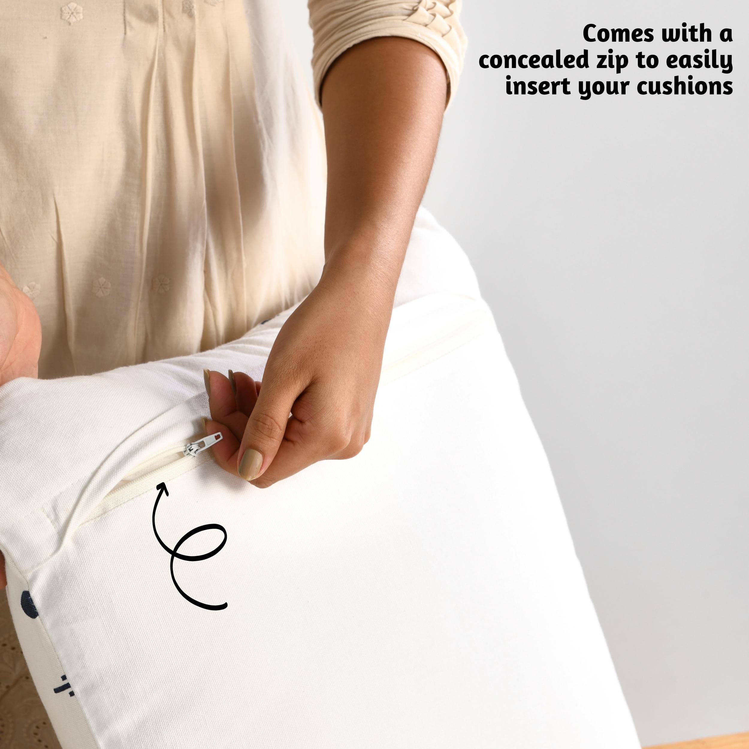 Folkulture Set of 4 Cushion Cover Celestial 18" x 18"