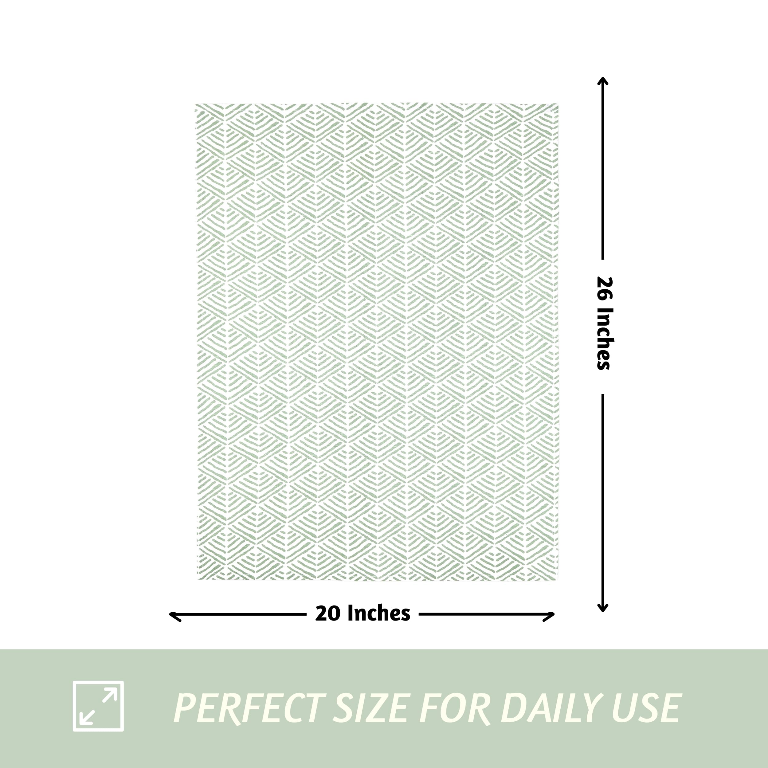 Folkulture Set of 3 Kitchen Towel 100% Recycled Cotton Magic Mushroom 20" x 26"