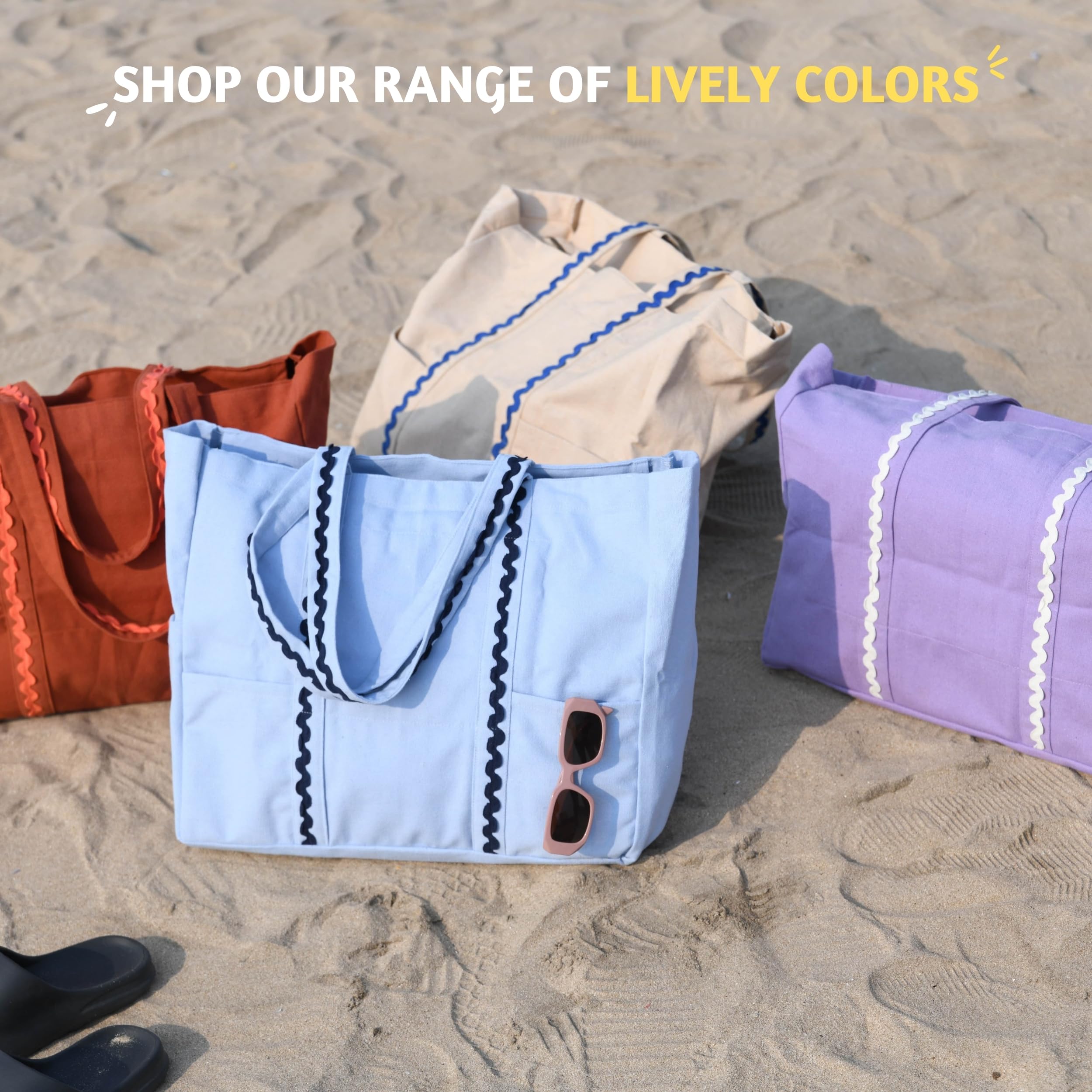 Folkulture The Carry-All Tote 100% Recycled Cotton - Lavender