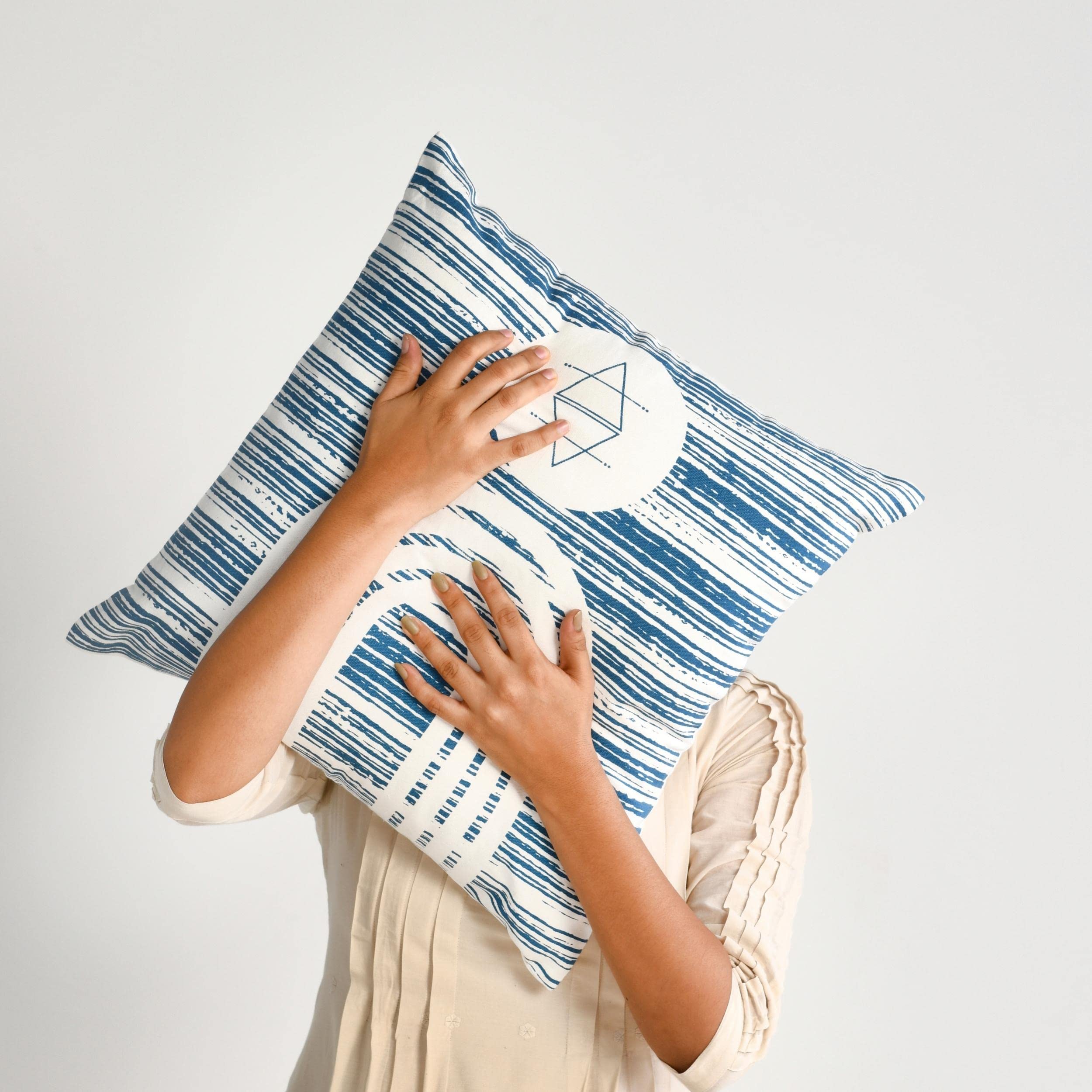 Folkulture Set of 4 Cushion Cover Celestial 18" x 18"