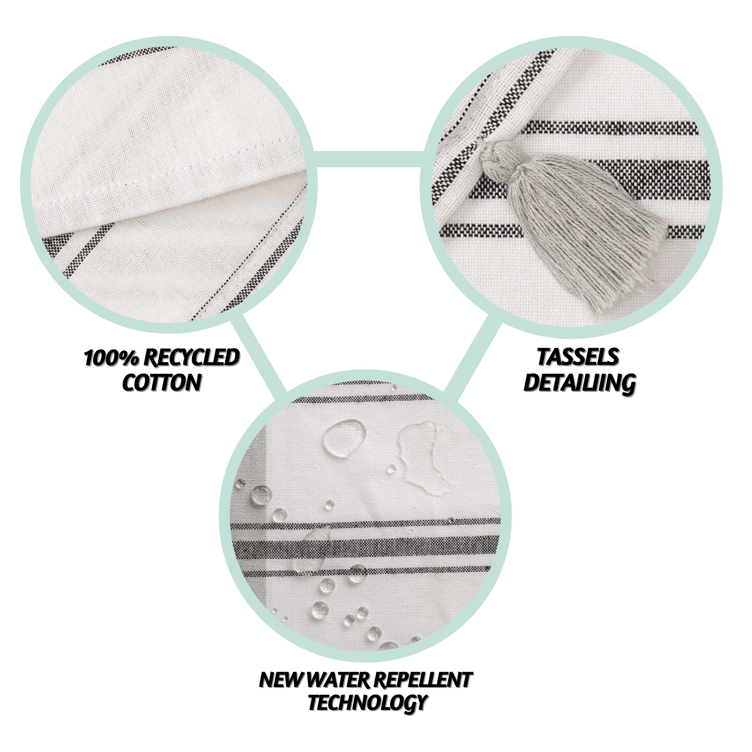 Folkulture 72" x 72" Shower Curtains - Laguna Grey