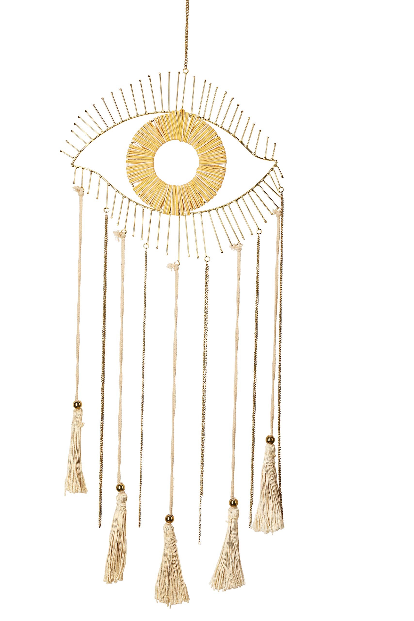 Folkulture Wall Hanging Yellow Thread Eye