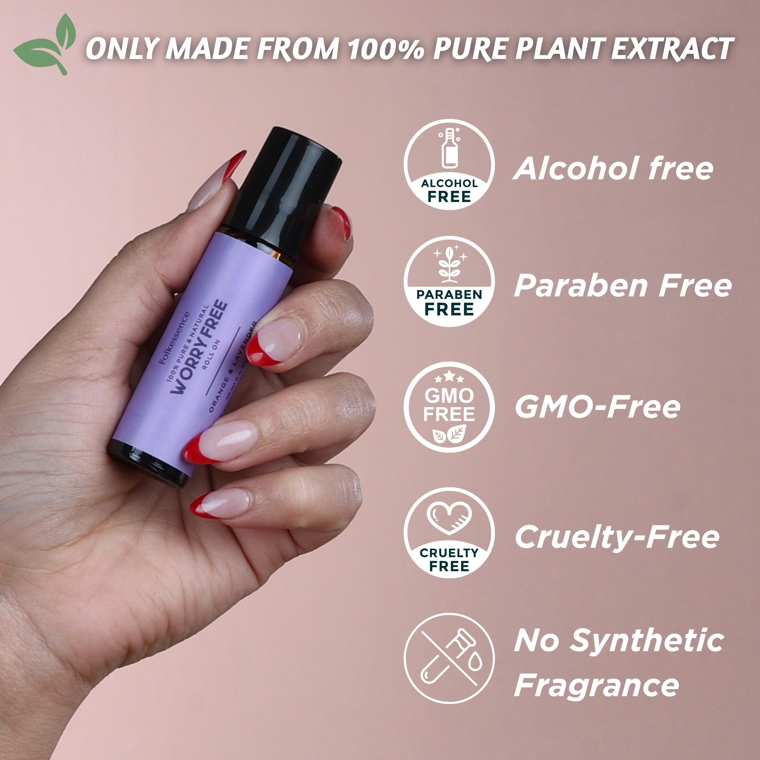 Folkulture Set of 3, 10ml Roll On Essential Oil Blend Best Sleep