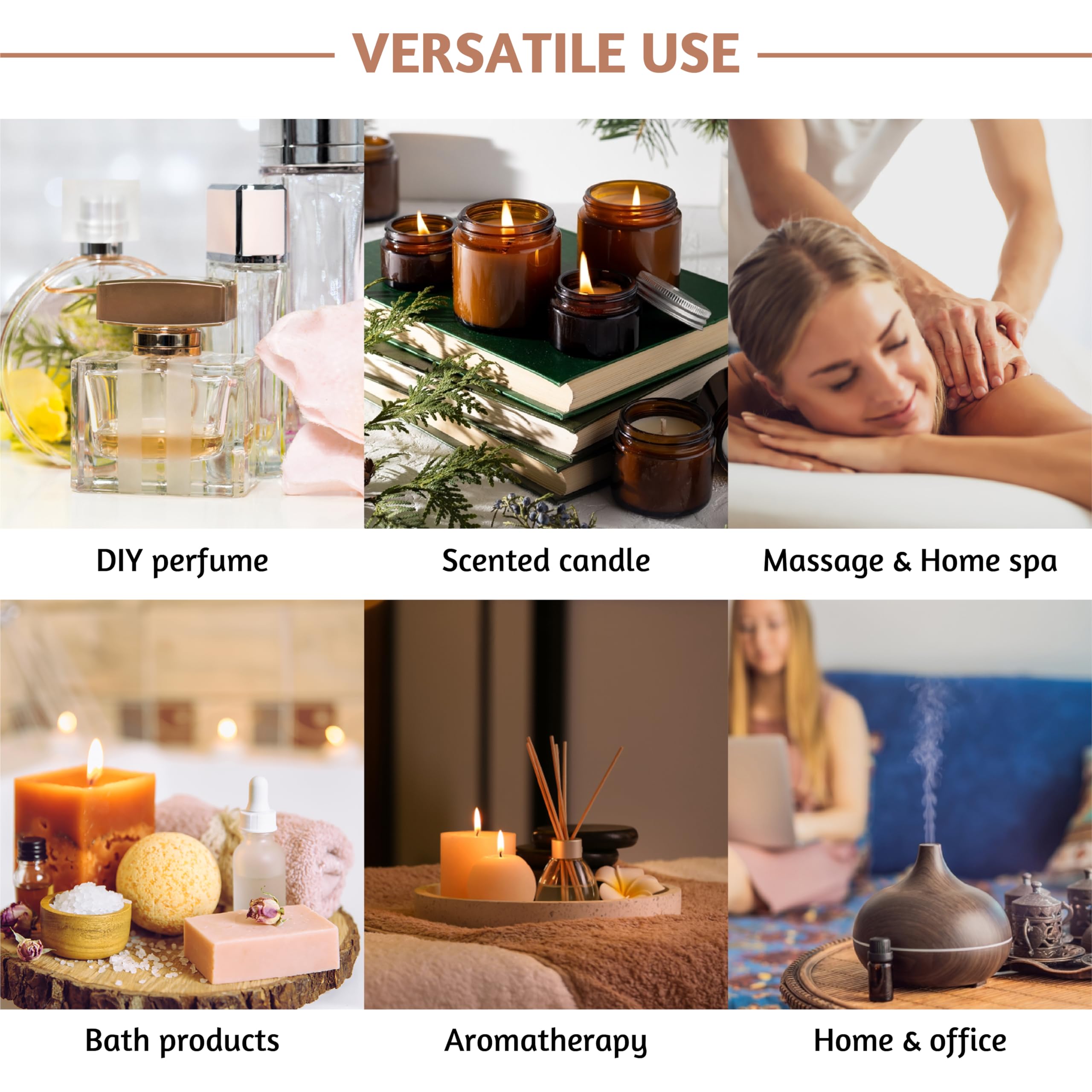 Folkulture Set of 6, 10ml Premium Fragrance Oils Oud Indulgence