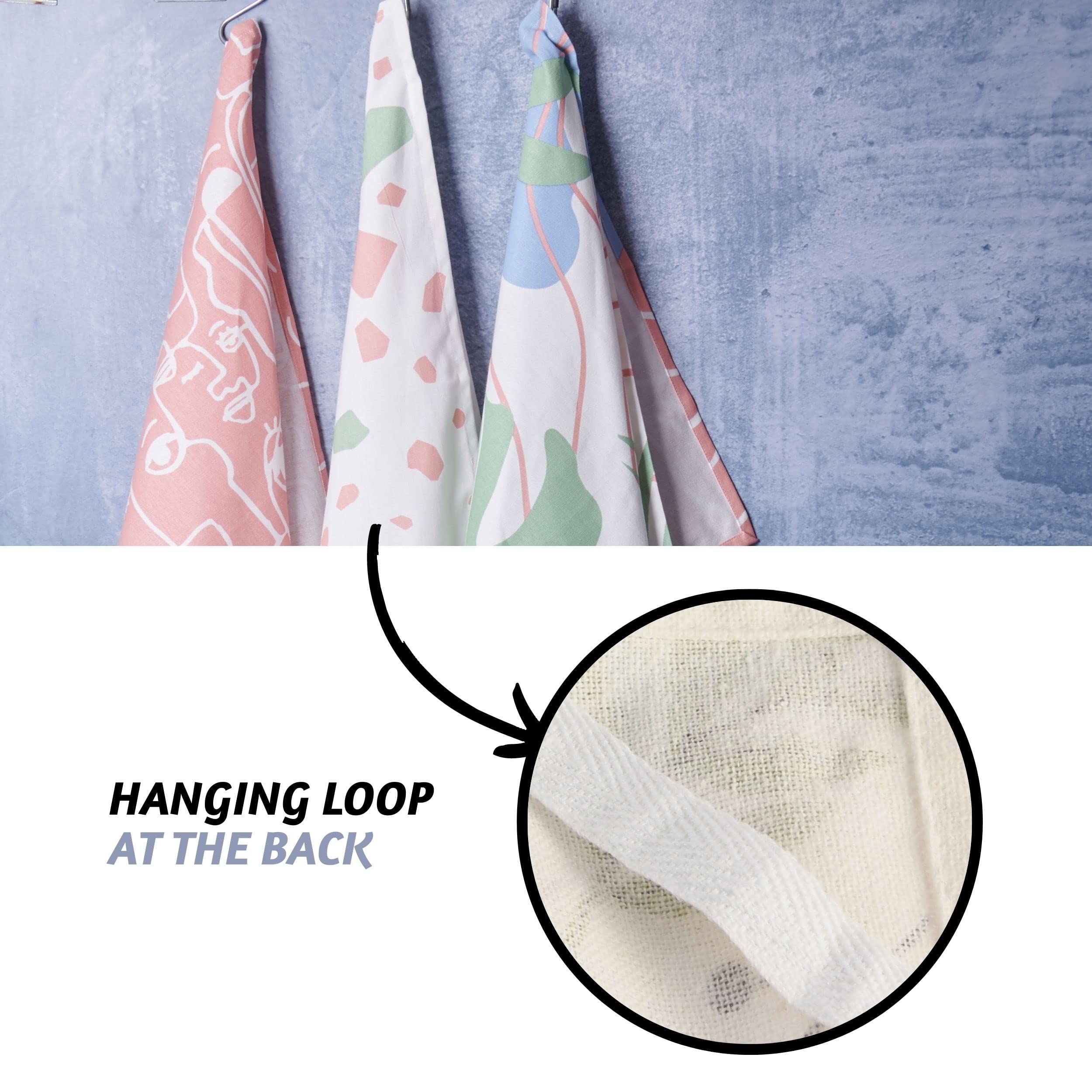 Folkulture 20" x 26" Abstract Faces Kitchen Towel