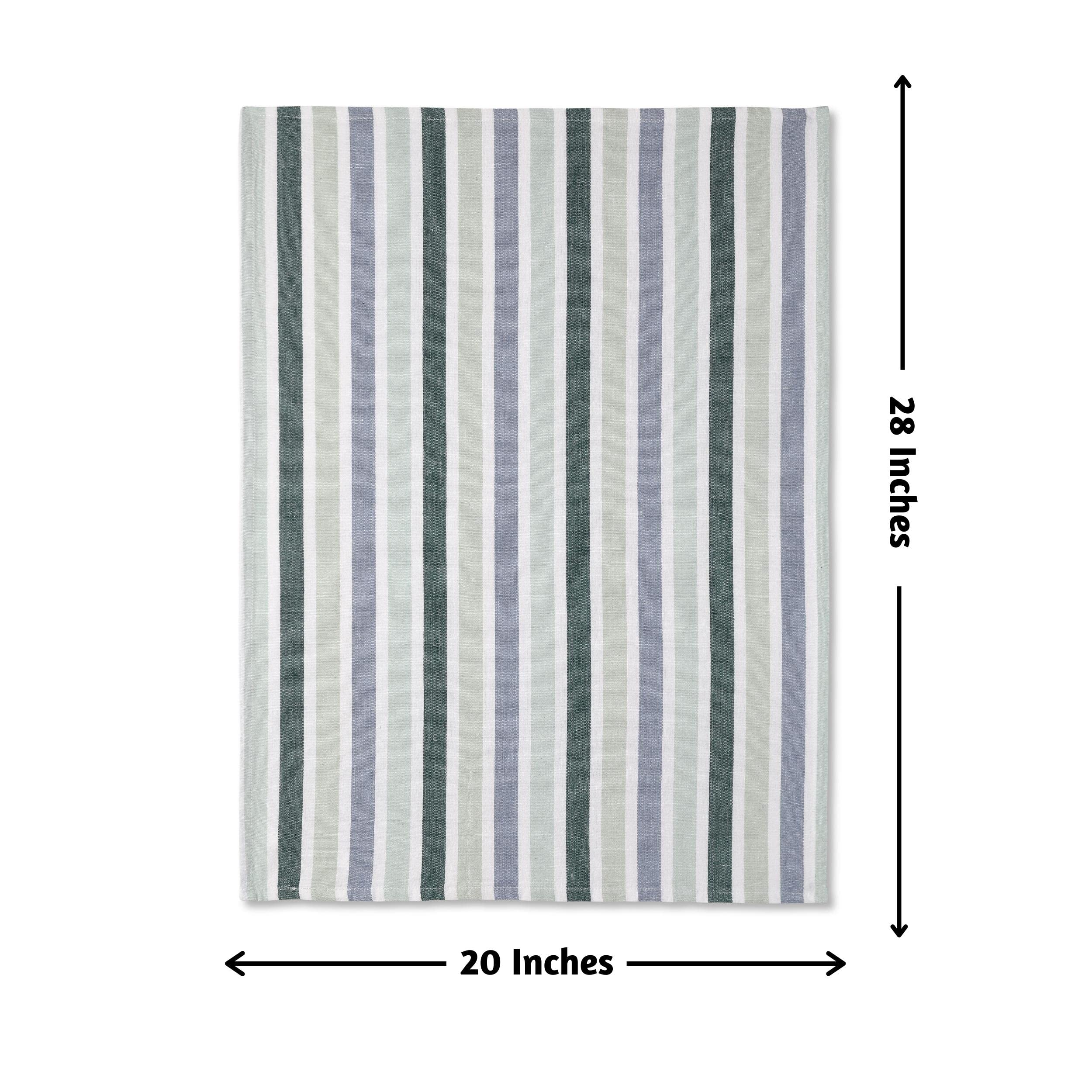 Folkulture 20" x 28" Set of 4 Kitchen Towel Houndstooth Jungle Green