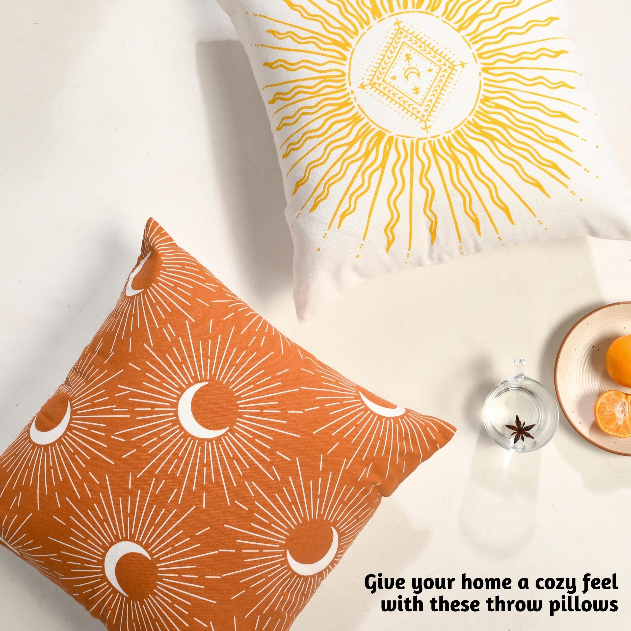 Folkulture Set of 4 Cushion Cover Celestial 18" x 18"