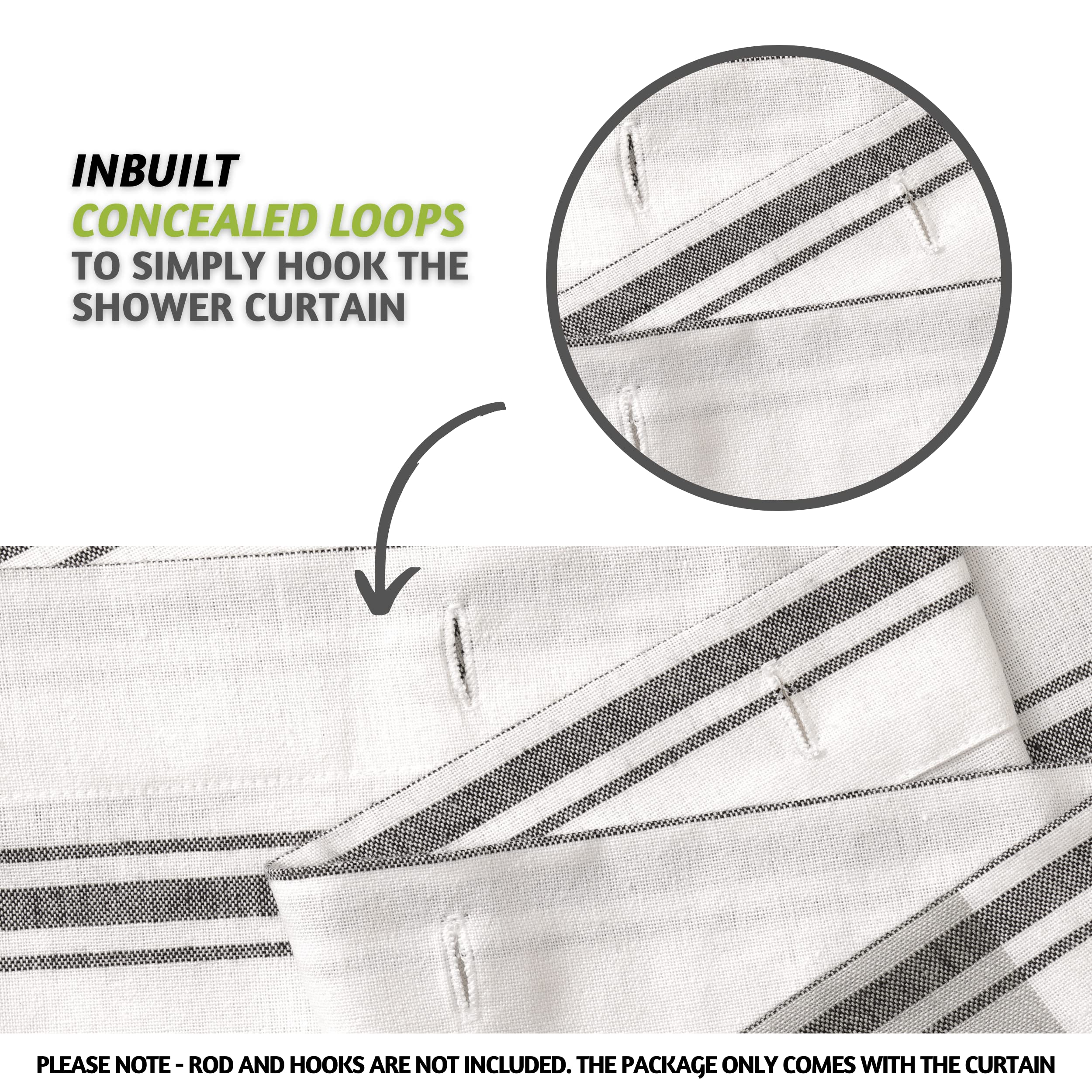 Folkulture 72" x 72" Shower Curtains - Laguna Grey