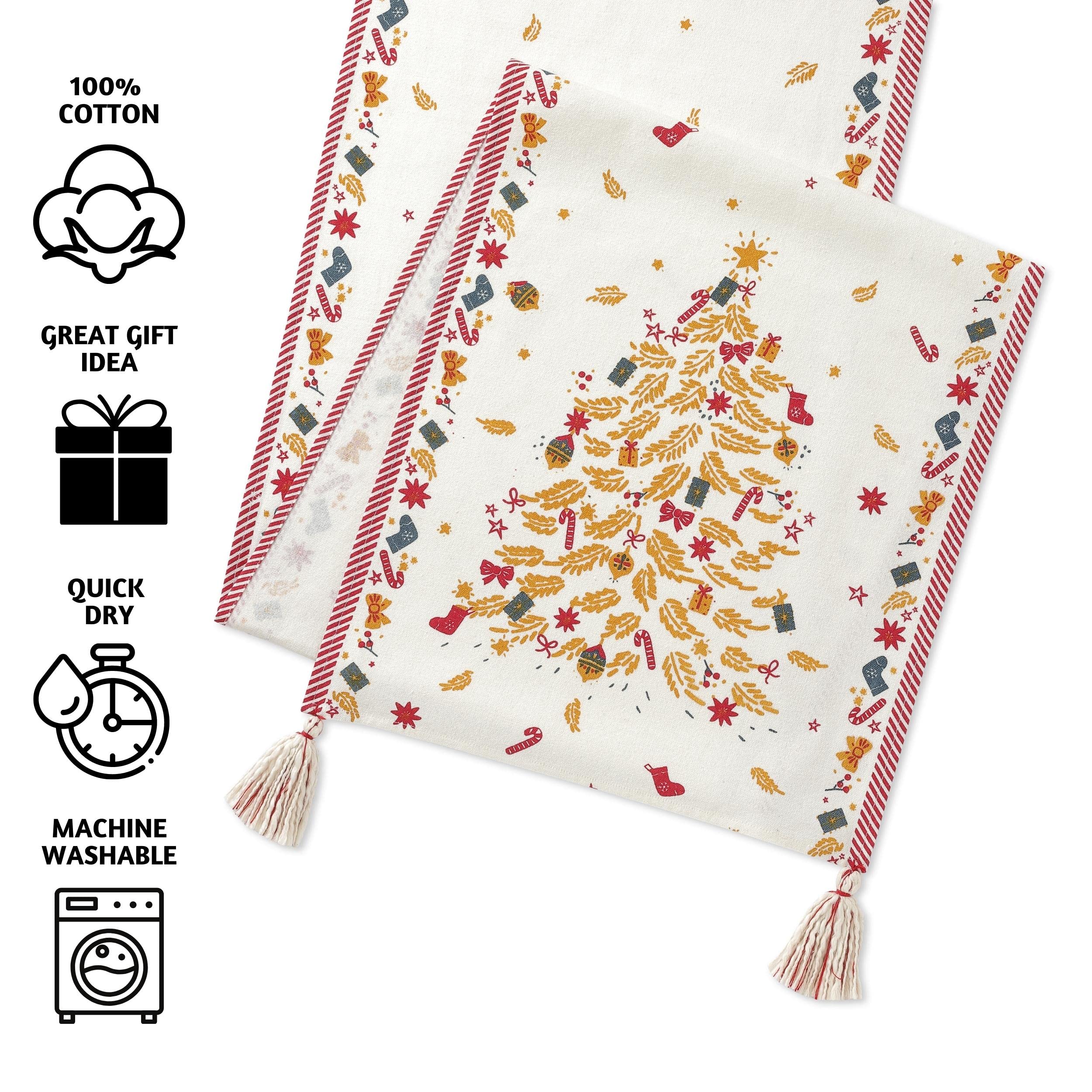 Folkulture 14" x 90"  Table Runner - Very Merry