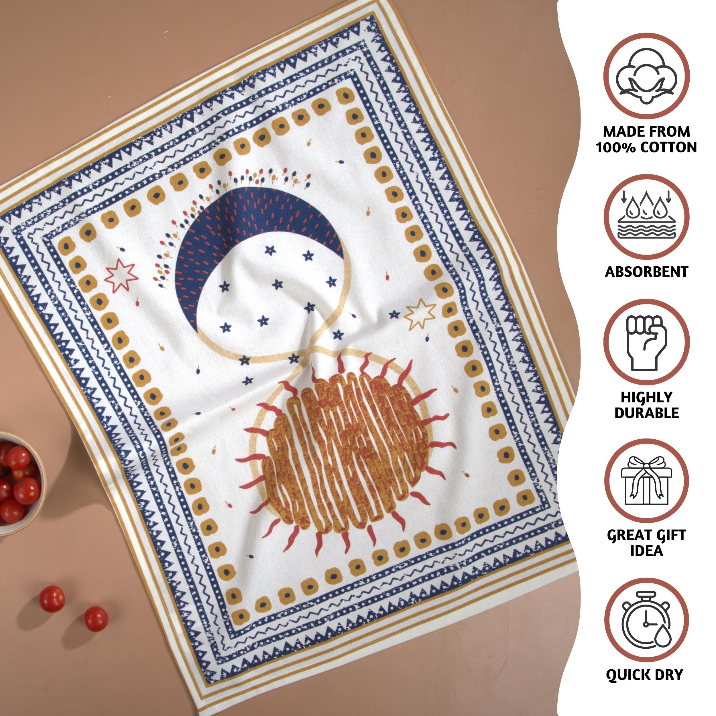 Folkulture 20" X 26" Set of 3 Kitchen Towel Cotton - Don't Quit
