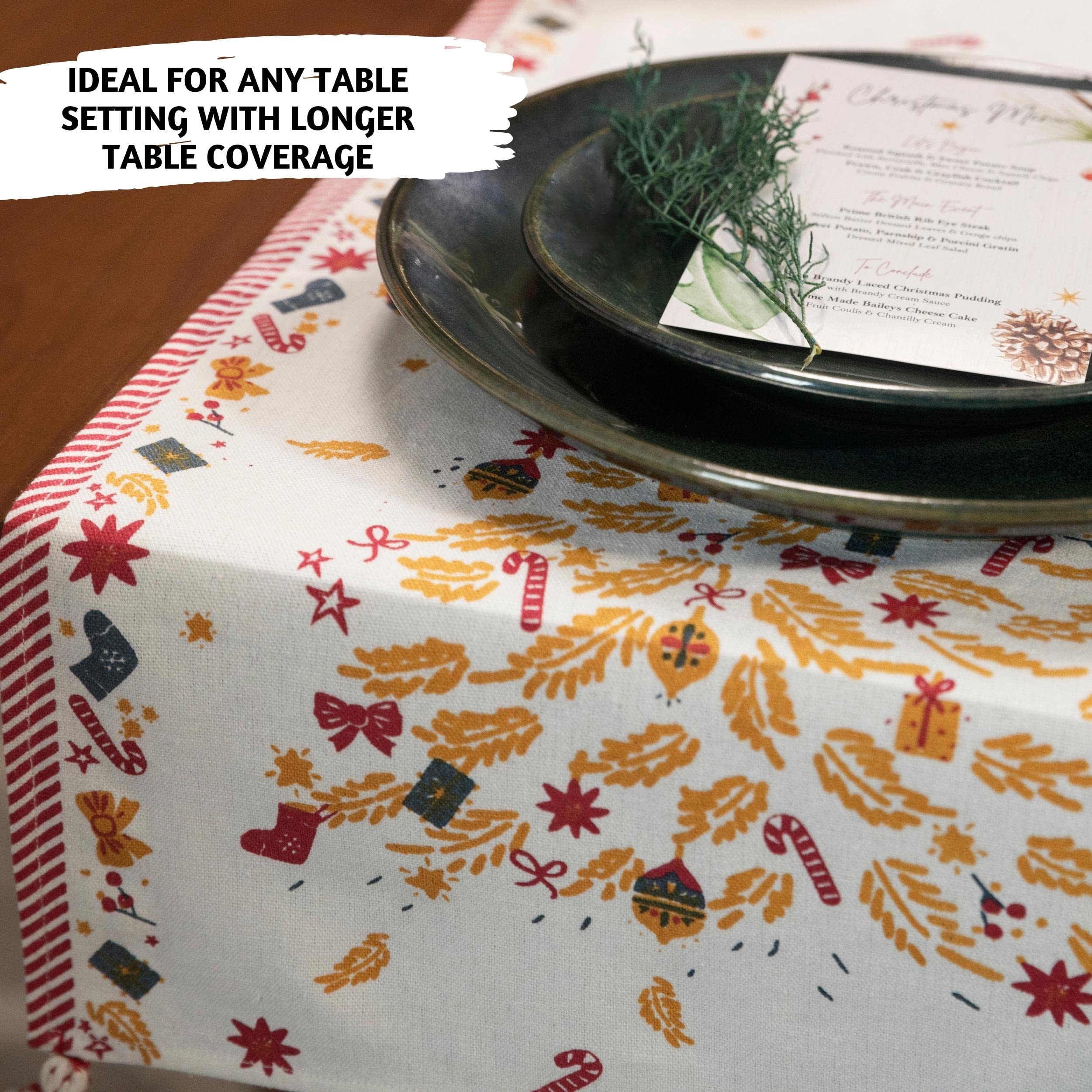 Folkulture 14" x 90"  Table Runner - Very Merry