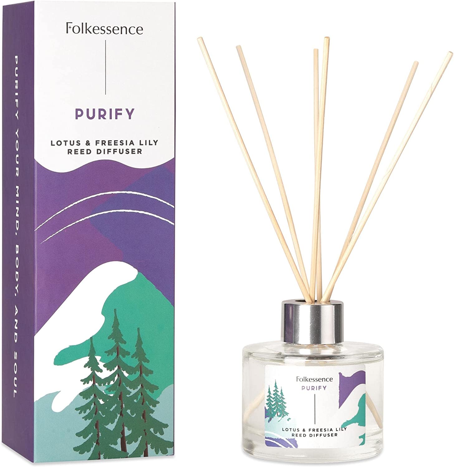 Reed Diffuser Set, 100 ml - Purify, Lotus and Freesia Lily – Folkulture ...