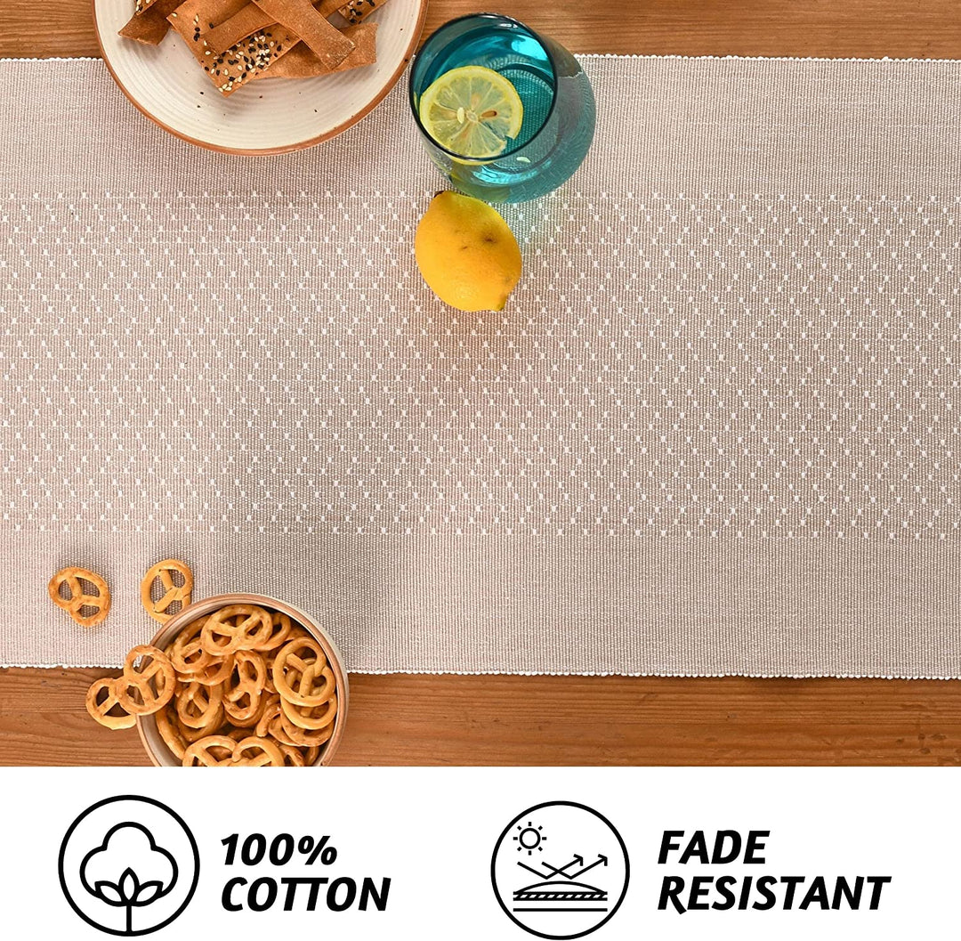 Classic Ribbed Table Runner - Taupe – Folkulture India