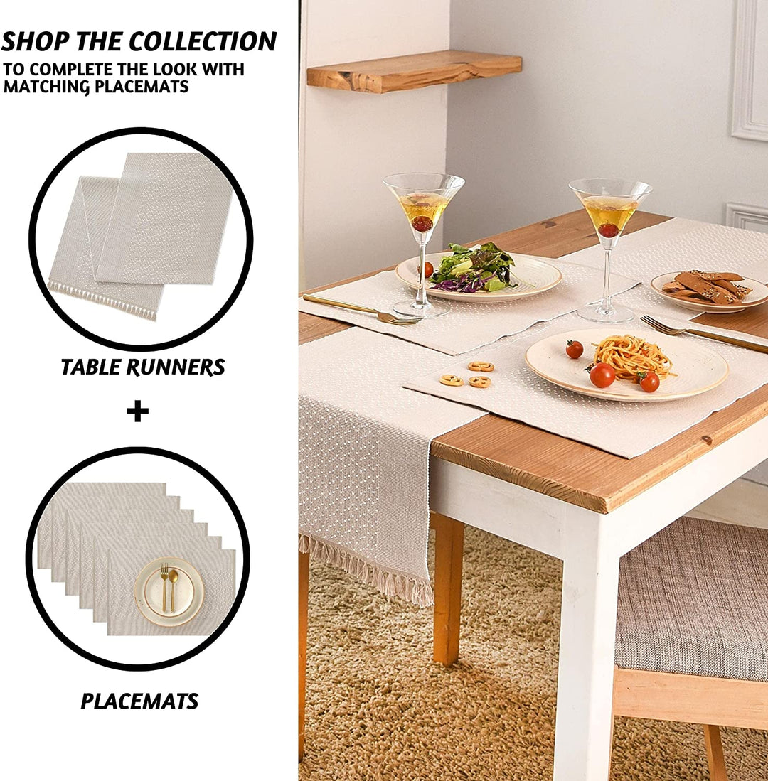 Classic Ribbed Table Runner - Taupe – Folkulture India