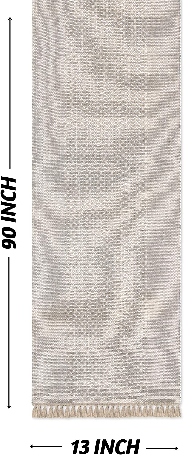 Classic Ribbed Table Runner - Taupe